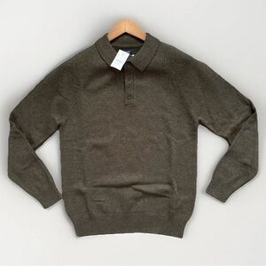 J.Crew Olive Green Sweater Polo S NWT